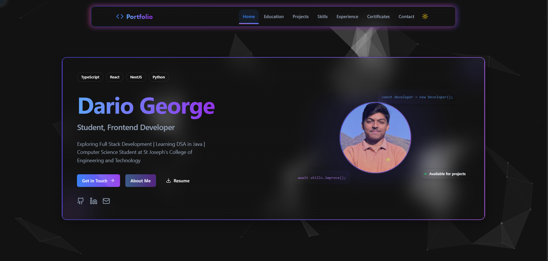 Personal Portfolio Website
